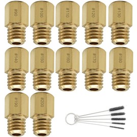 ZAMDOE Carburetor Main Jets kit for Mikuni VM TM TMX Hex Carb 90 100 110 120 130 140 150 160 170 180 190 200 Motorcycle Carburetor Main Jets Kit, with Cleaning Brush