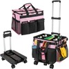 Housolution Extra Large Rolling Cleaning Caddy Bag with Detachable Trolley,