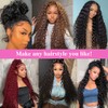 kloiynj Hidden Strap 360 Deep Wave Lace Front Wigs Human