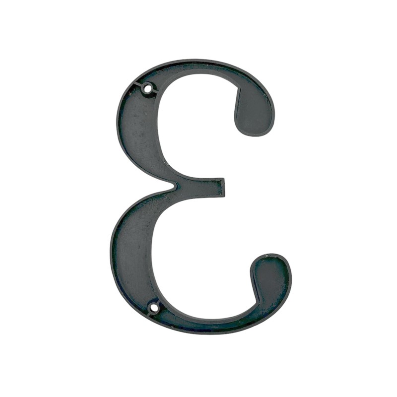 Large Bold 5" Aged Bronze Metal Flush House Address Numbers,