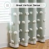 MYSKY HOME Room Darkening Curtains White Sheer Pom Pom Curtains