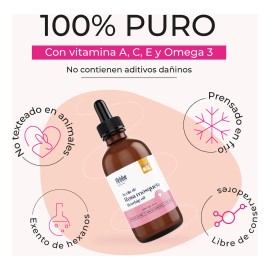 Aceite Rosa Mosqueta Serum Facial natural Dia Noche Tónico Anti Edad contorno de ojos Prensado en frío Todo Tipo De Piel Hebbe Cosmetics & Ludika 50ml