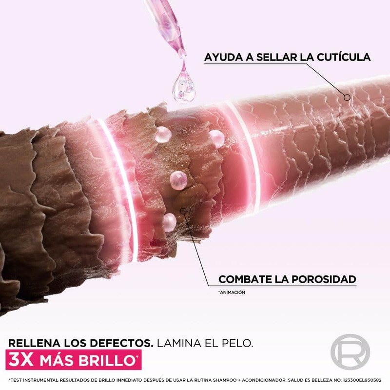 L'Oréal Paris Elvive Champú Glycolic Gloss, con Ácido Glicólico, 370