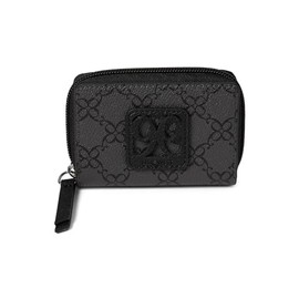 Nine West Cindi Single Small Card Organizer, Jet Black Logo