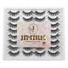 JIMIRE 16 Pairs Cat Eye False Eyelashes Fluffy Natural Fake