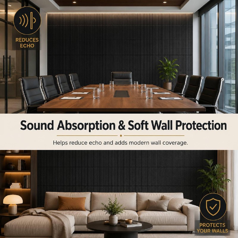 Corodo 48"x48" Large Felt Bulletin Board Tiles for Wall, 16