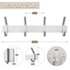 Dripex Coat Hooks 4 Hooks Coat Rack Brushed Stainless Steel