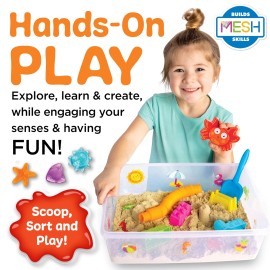 Creativity for Kids Sensory Bin Beach Kit for Toddlers 2.5 lbs Sand Toys Imaginative Play 3+