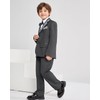 LOLANTA Tuxedo Black Boys Suit, Page Boy Suits for Wedding,