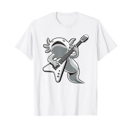 Axolotl Birthday Party Favors Axolotl Guitar Rock and Roll T-Shirt