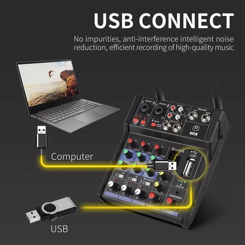 Winmix G4m Bluetooth Usb Mezclador Con Micrófono Inalámbrico