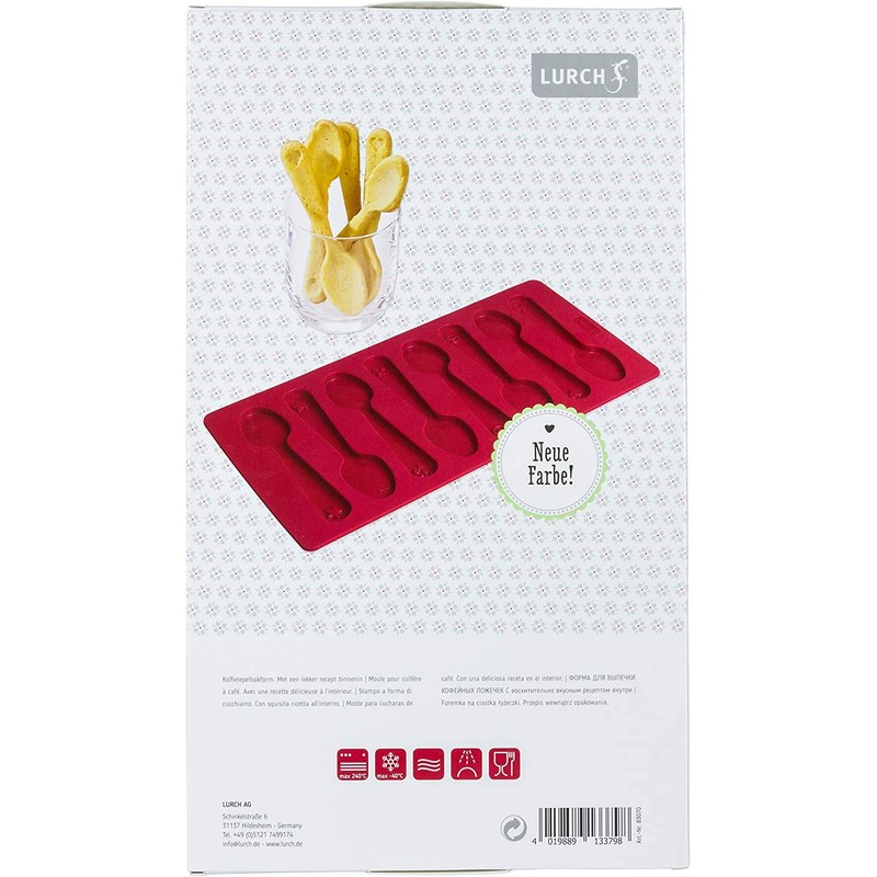 Lurch "Flexiform Teaspoon, Red, 8-Piece