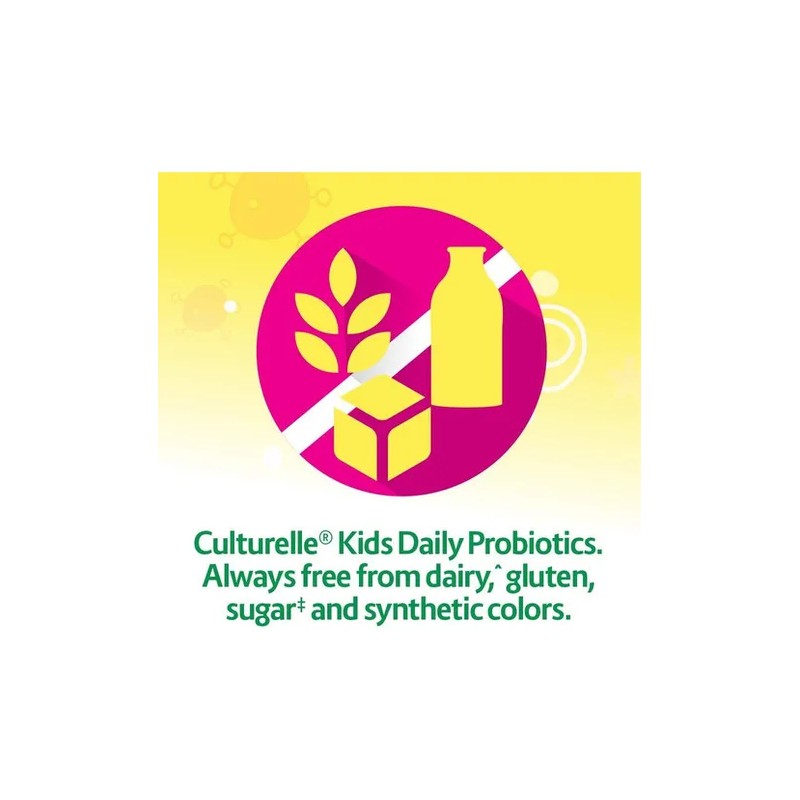 Culturelle Kids Probiotico - Probiótico diario, 60 comprimidos masticables