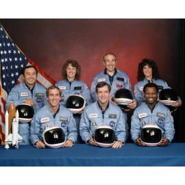 SPACE SHUTTLE CHALLENGER CREW PORTRAIT STS-51L MISSION 8X10 NASA PHOTO REPRINT