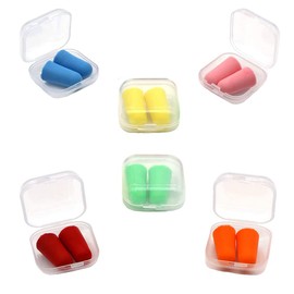 6 Pairs Foam Earplugs, Noise Reducing Earplugs, Sleep Earplugs, Soundproof Earplugs for Work, Study, Loud Places