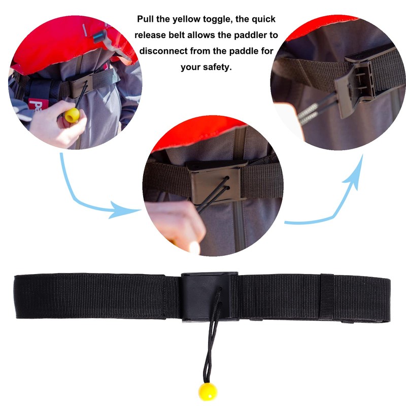 Gekufa Sup Waist Leash Quick Release 2Pcs Adjustable Sup Waist