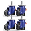 KOSTANZO Leveling Stem Casters Set of 4 Heavy Duty Retractable