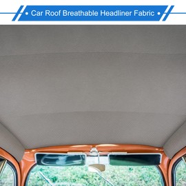 VekAuto Breathable Mesh Headliner Fabric 60" l x 47" W Interior Trim DIY Roof Repair Replacement for Car RV SUV Automotive Breathable Mesh Fabric Dark Gray
