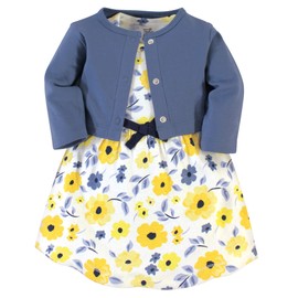 Touched by Nature Baby Girls' Organic Cotton Dress and Cardigan