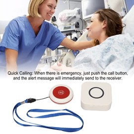 Caregiver Pager Wireless Nurse Call System Wireless Alert Call Button 900+ Feet for Seniors Elderly Patients Emergency Home Hospital
