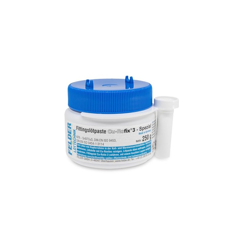 by Felder Lead-Free Fitting Soldering Paste Cu-Rofix 3-Special Sn97Cu3 for