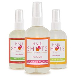 Hair Shots Heat Activated Hair Fragrance Fab Three Bundle 3 Items: Apple Pear, Coconut Mango, Citrus Sugar