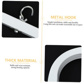 Gatuida 2pcs Projector Screen Mount Bracket with Hook Durable Shaped Wall Hanging Support for High Ceilings for Drywall and Lumber for Projection Setup