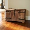 Household Essentials Decorative Trunk, Victorian, Large, Chinese Fir Wood, Aged-Wood