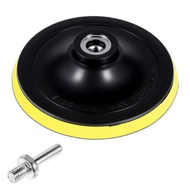 Classicseali 2PCS Drill Sander Attachment, 5 Inch Drill Sanding Attachment, 2 Color Drills Sander Attachments with M10 Drills Adapter,for Sanding Finishing Polishing, Black, Yellow