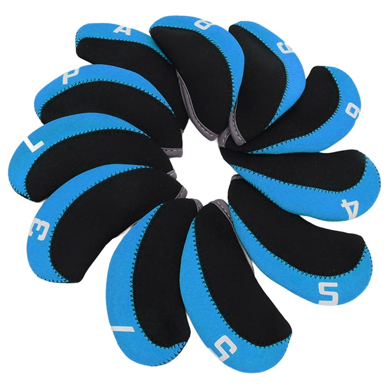 11PCS Golf Club Head Covers Neoprene Numbered Golf Club Head