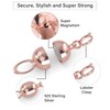 Magnetic Ball Lock with Lobster Clasp in Rose Gold Plated
