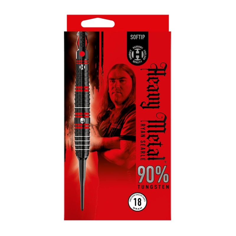 Harrows Ryan Searle 90% Tungsten Soft Tip Darts Set 18g