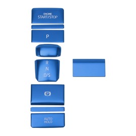 TUCKBOLD Gear Shift Panel Handbrake Parking Brake Button Sticker for VW Golf 8 MK8 R GTI at 2020-2022 Console Interior Trim Engine Start Stop Button Blue 1 Set