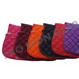 PRO IRON GEAR Horse Saddle Pads Black With Piping 6 Colors Size  COB/FULL