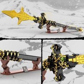 SATHIBI Demon Swords Building Set for Adult,46in Long Knife Building Block Model Kit with Stand,Anime Collectible Toy Creative Gifts for Teen Age 14(904 Pieces)