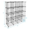 FRITHJILL 16 Cube Grid Wire Storage Shelve,Multifunction Shelving Unit Modular