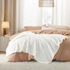 Bedsure White Fleece Blanket for Couch - Super Soft Cozy