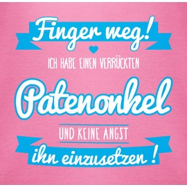 Shirtracer - Baby Bodysuit Boy Girl - Godfather Baby - Ich habe einen verrückten Patenonkel Blue, 2 Pink