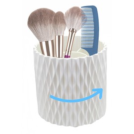360°Rotating Makeup Brush Holder Makeup Organizer 5 Slot Cosmetic Storage Makeup Brushes Cup for Lipstick, Brushes,Beauty Tool