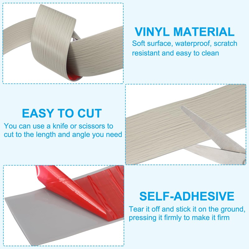 PATIKIL Self Adhesive Floor Transition Strip 3 in x 6.6