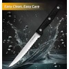 Steak Knives, 7 Pieces Steak Knife Set with Block, High