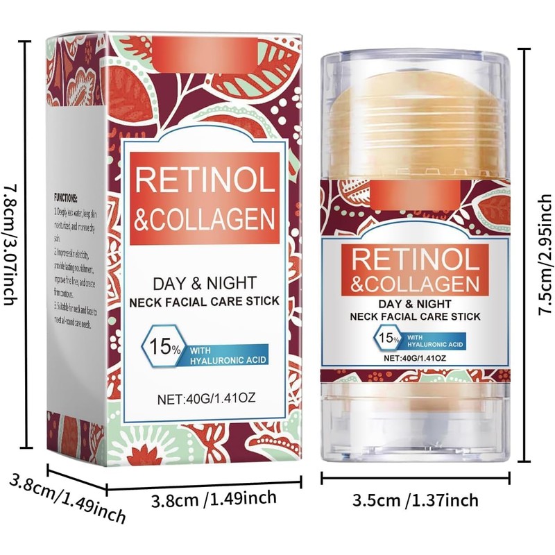 Crema Facial Antiarrugas con Retinol, Colágeno y Ácido Hialurónico