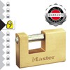 Master Lock 608EURD Rectangular Brass Padlock with Key, Gold, 8,3