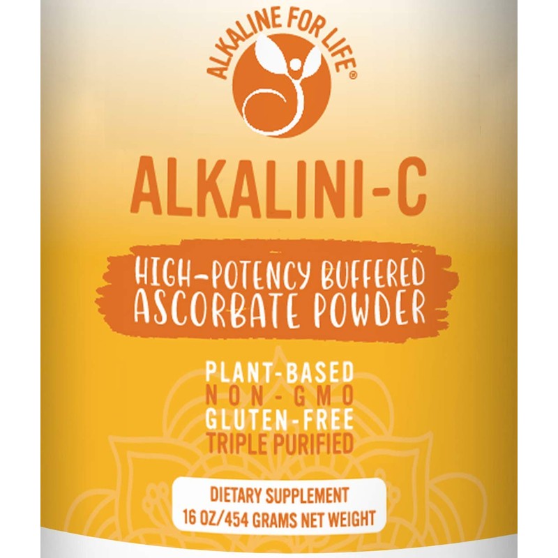 Alkalini-C Vitamin C Powder Supplement, Potent Natural L-Ascorbate VIT C