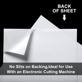 8.5" x 11" Full Sheet Label Sticker Paper,White Matte,for Laser & Inkjet Printers (100)