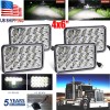 US- 4pcs 4x6'' Sealed LED Headlights HI-LO H4651 H4652 H4656