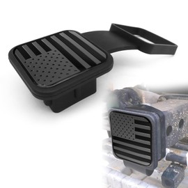 Trailer Hitch Cover, Trailer Hook Dust-Proof Plug, Square Mouth Protection Cover, Tow Hitch Covers Plug Insert Receiver Tube Cover Cap Fit for 2 Inch Hitch Receivers (Black)