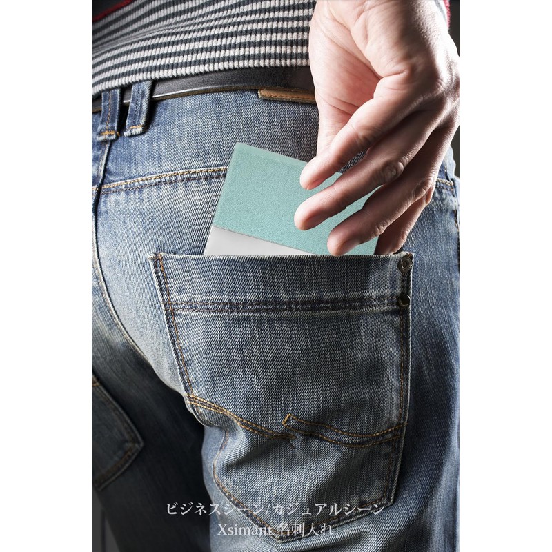 Xsimant Business Card Holder, No Fold Corners, Vertical Business Card