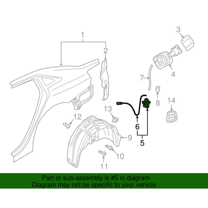 Fuel Filler Flap Actuator 8V0862153A Enhanced Security Rugged Fuel Filler