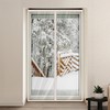 Magnetic Windproof Door Curtain (Small, 90x210) - Transparent PVC Urethane for Thermal Insulation & Draft Protection Film Black